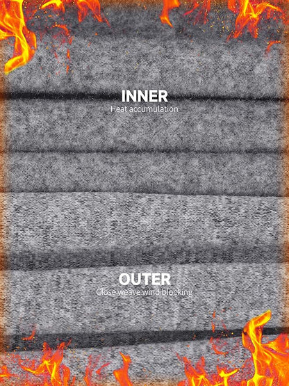 VZV Thermal Underwear for Men Fleece Lined Long Johns for Mens Thermals Top and Bottom Set Soft Base Layer for Winter