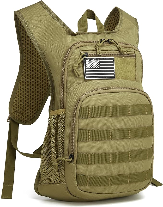 wotony Hydration Backpack with Water Bladder for Hiking Tactical Hydration Pack for Men Women Molle Water Backpack for Hiking