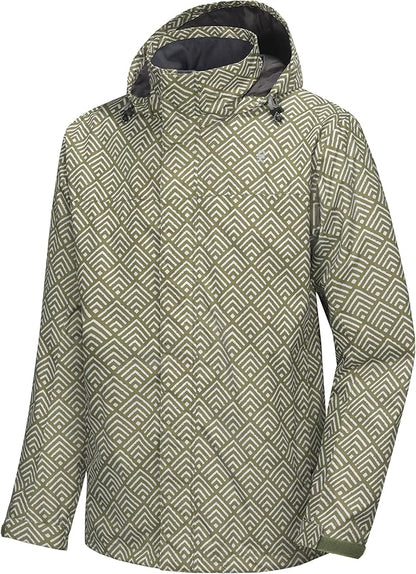 Little Donkey Andy Men's Waterproof Rain Jacket Outdoor Lightweight Rain Shell Coat for Hiking,Golf,Travel