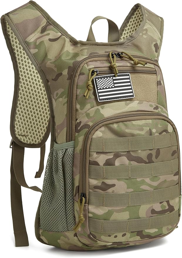 wotony Hydration Backpack with Water Bladder for Hiking Tactical Hydration Pack for Men Women Molle Water Backpack for Hiking