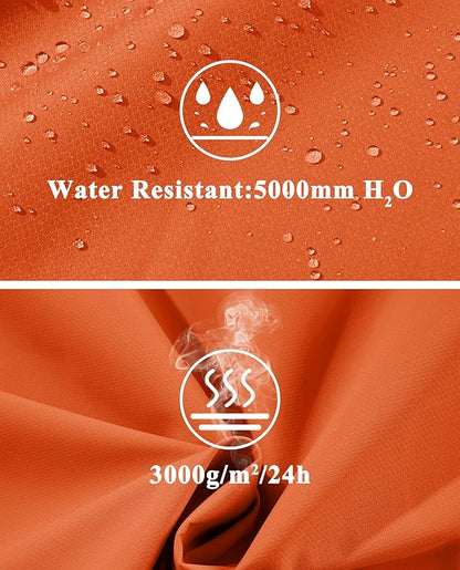 MAGCOMSEN Men's Lightweight Windbreaker Rain Jacket Raincoat with Detachable Hood for Hiking Fishing Activewear