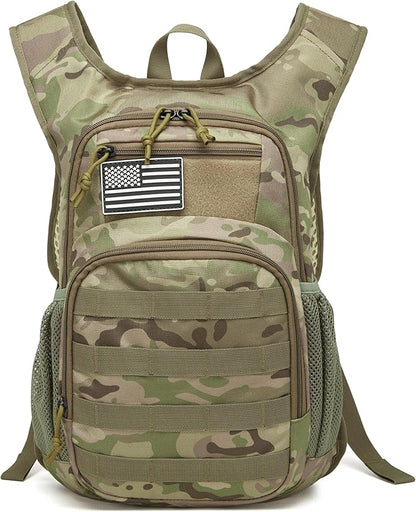 wotony Hydration Backpack with Water Bladder for Hiking Tactical Hydration Pack for Men Women Molle Water Backpack for Hiking