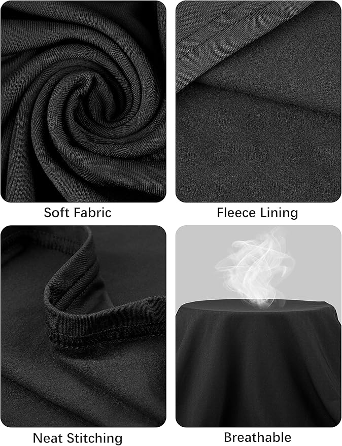 URATOT 2 Sets Men's Thermal Underwear Set Fleece Lined Thermal Underwear Soft Long Johns Top Bottom Set for Men Cold Winter