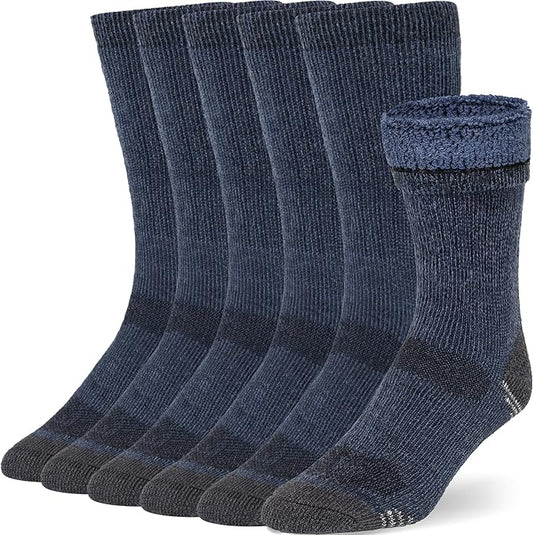 Buttons & Pleats Wool Socks for Men & Women Merino Thermal Warm Cozy Winter Boot Sock