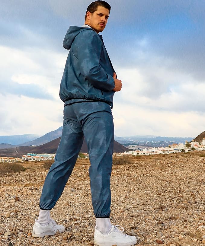 Men's Sauna Suit 2-Piece Performance Jacket and Pants Set for Weight Loss Workout Boxing