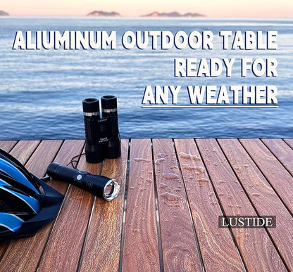 Portable Adjustable Camping Table - Sturdy Aluminum, Oversized Foldable Surface for Outdoor Picnic, BBQ, and Indoor Use