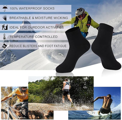 RANDY SUN Waterproof Socks, Unisex Hiking Wading Trail Running Kayaking Crew Socks