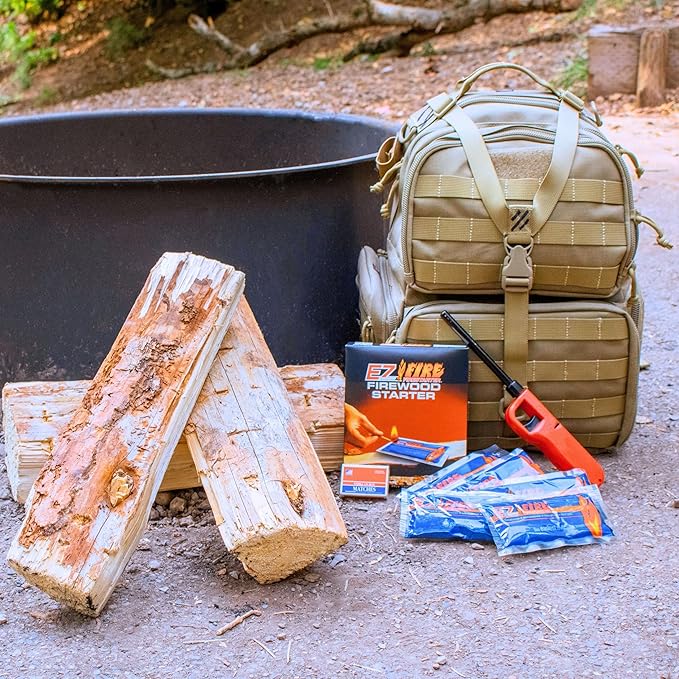 – All-Natural Fire Starters for Campfires, Fire Pits, BBQs & Fireplaces – Long Burning, Weather-Resistant, Non-Toxic & Easy to Light | 25 Pack