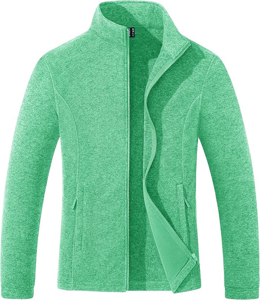 MAGCOMSEN Fleece Jacket Women Zip UP Lightweight Soft Polar Warm Winter Jackets for Women with Pockets Outdoor Hiking