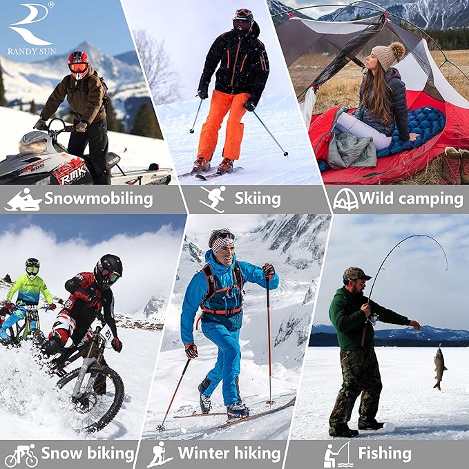 RANDY SUN Waterproof Skiing Socks, [SGS Certified] Unisex Knee High Breathable Hiking Trekking Sock 1 Pair