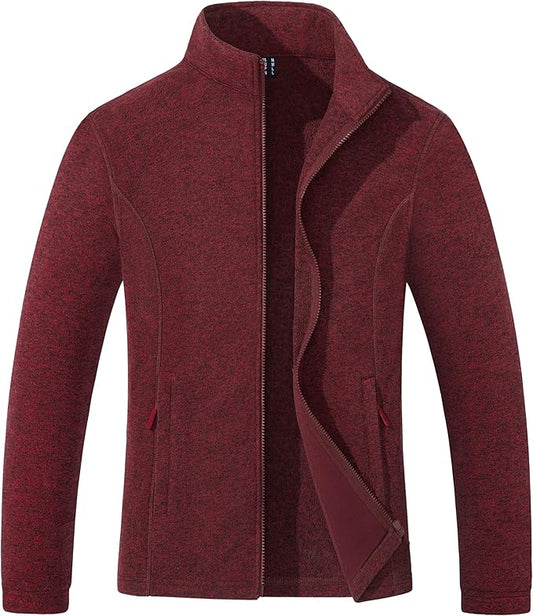 MAGCOMSEN Fleece Jacket Women Zip UP Lightweight Soft Polar Warm Winter Jackets for Women with Pockets Outdoor Hiking