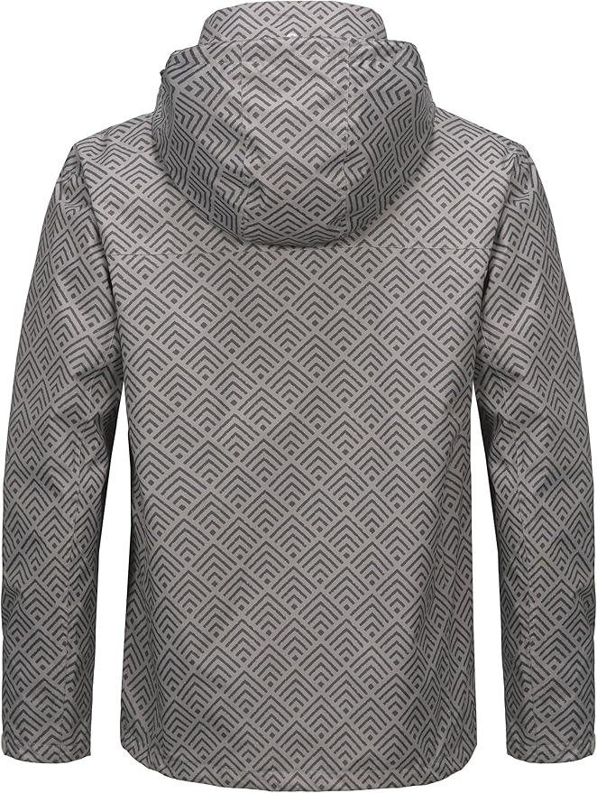 Little Donkey Andy Men's Waterproof Rain Jacket Outdoor Lightweight Rain Shell Coat for Hiking,Golf,Travel