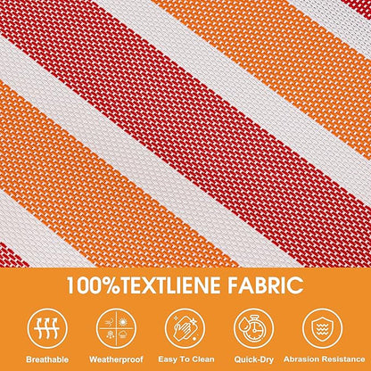 Lazy Daze Hammocks Quick Dry Hammock with Spreader Bar Textliene Fabric Double 2 Person Hammock with Chains Outdoor Patio Poolside Backyard Beach 450 lbs Capacity, Red Stripes