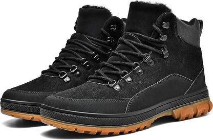 Wondamo Men's Snow Boots Lightweight Waterproof Winter Boots Fur Lined Anti-slip Cold Weather Shoes