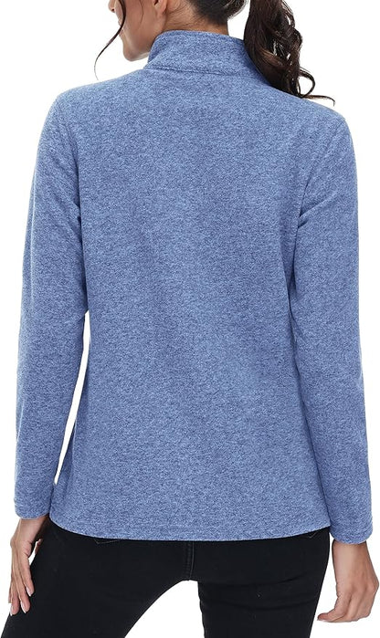 MAGCOMSEN Fleece Jacket Women Zip UP Lightweight Soft Polar Warm Winter Jackets for Women with Pockets Outdoor Hiking