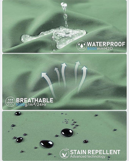 33,000ft Women's Lightweight Softshell Jacket Fleece Lined Windbreaker Waterproof Warm Jacket for Running Golf Hiking