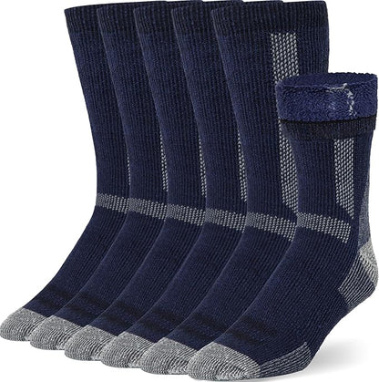 Buttons & Pleats Wool Socks for Men & Women Merino Thermal Warm Cozy Winter Boot Sock