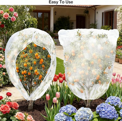 Garden Mesh Netting with Drawstring & Zipper,2PACK Pest Barrier Insect Netting Plant Mesh Cover for Vegetable Flowers Fruits Plants (2.3FTx 3.3FT+3.3FT x 4.9FT)