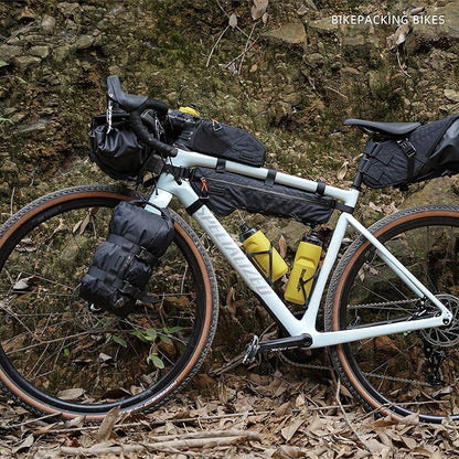 Bicycle Frame Bag Bike Triangle Bag Waterproof Bike Bag 2.4L with Dual Side Mesh Pockets for MTB Road Bike Cycling Commuting and Outdoor Adventures