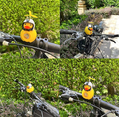 Lovely Yellow Duck Bike Bell, Kids Bike Horn, Rubber Yellow Duck Bicycle Accessories with LED Light - for Kids Toddler Children Adults Sport Outdoor