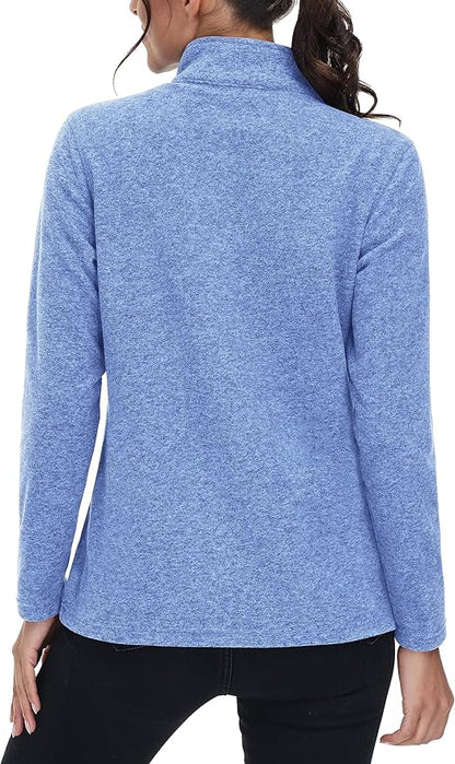 MAGCOMSEN Fleece Jacket Women Zip UP Lightweight Soft Polar Warm Winter Jackets for Women with Pockets Outdoor Hiking