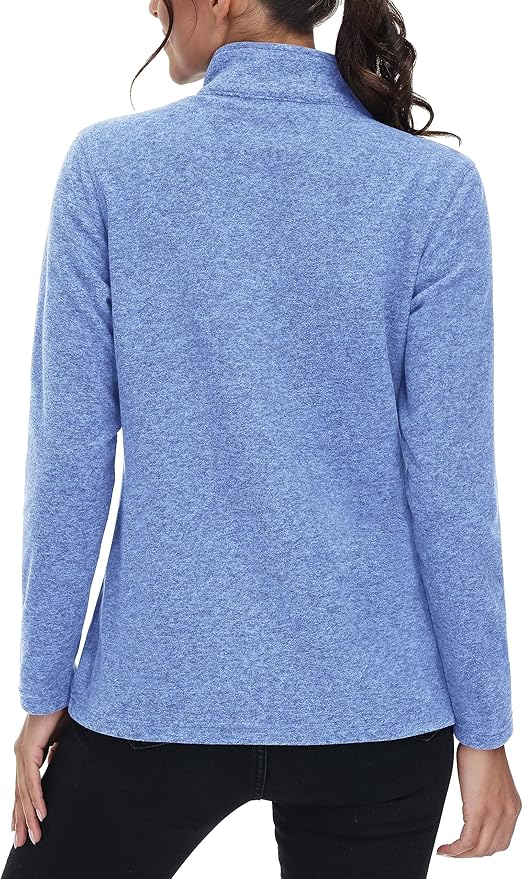 MAGCOMSEN Fleece Jacket Women Zip UP Lightweight Soft Polar Warm Winter Jackets for Women with Pockets Outdoor Hiking