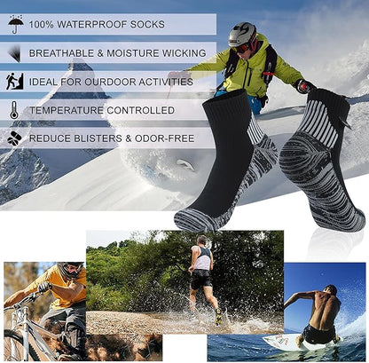RANDY SUN Waterproof Socks, Unisex Hiking Wading Trail Running Kayaking Crew Socks