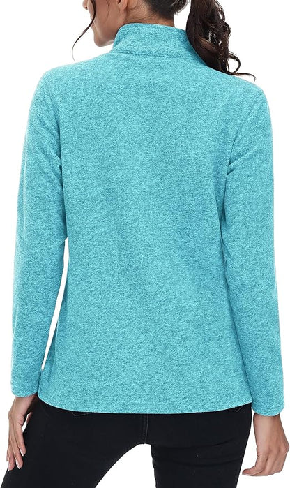 MAGCOMSEN Fleece Jacket Women Zip UP Lightweight Soft Polar Warm Winter Jackets for Women with Pockets Outdoor Hiking