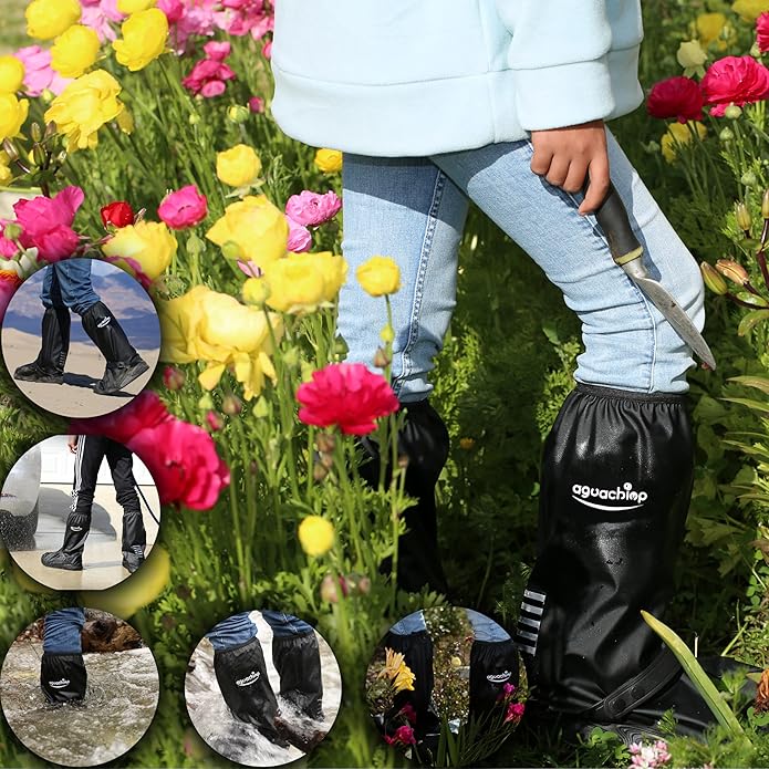Waterproof Shoe Covers - Unisex Rain & Snow Boot Covers, Reusable Cycling & Gardening Overshoes