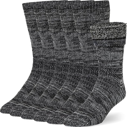 Buttons & Pleats Wool Socks for Men & Women Merino Thermal Warm Cozy Winter Boot Sock