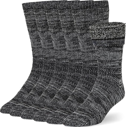 Buttons & Pleats Wool Socks for Men & Women Merino Thermal Warm Cozy Winter Boot Sock