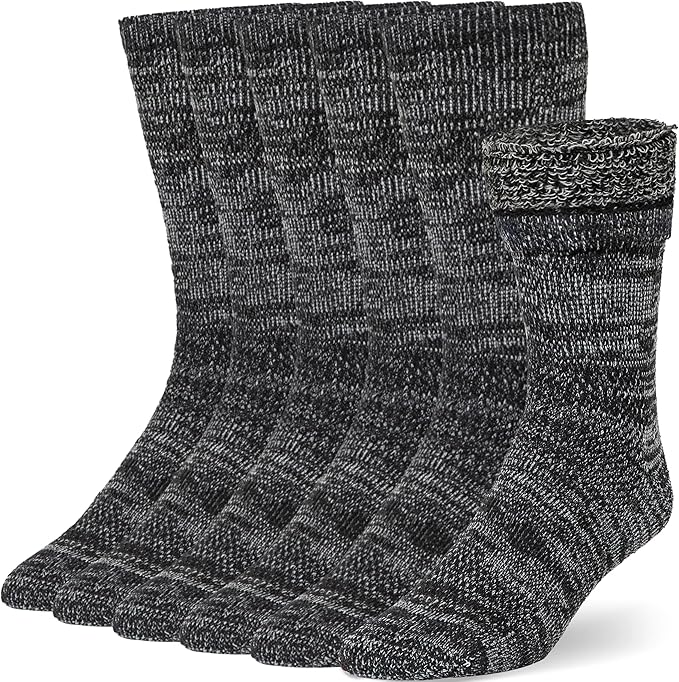 Buttons & Pleats Wool Socks for Men & Women Merino Thermal Warm Cozy Winter Boot Sock