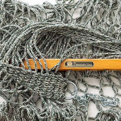 Original Pawleys Island Deluxe Green Oatmeal Heirloom DuraCord Rope Hammock – 13 ft. x 65 in, 2-Person, 450 lb Capacity, Oak Spreader Bar, Zinc-Plated Hardware, Handcrafted in The USA