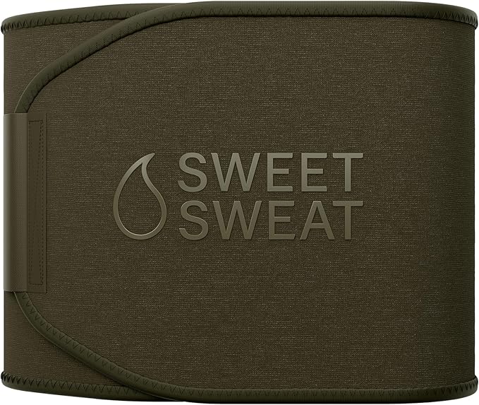 Sports Research Sweet Sweat Waist Trimmer (Core Series) - Premium Sweat Enhancing Fitness Band for Women & Men