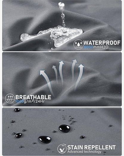 33,000ft Women's Lightweight Softshell Jacket Fleece Lined Windbreaker Waterproof Warm Jacket for Running Golf Hiking