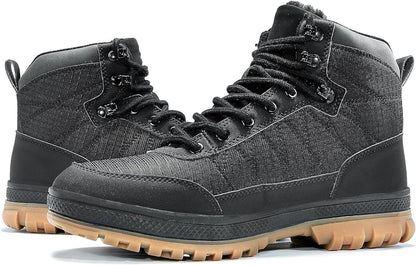 Wondamo Men's Snow Boots Lightweight Waterproof Winter Boots Fur Lined Anti-slip Cold Weather Shoes