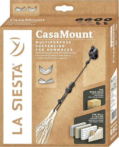 LA SIESTA Flora Classic Cotton Hammock CasaMount, Indoor Outdoor Extra Large 2 Person Double Hammock - King, Zebra