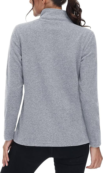 MAGCOMSEN Fleece Jacket Women Zip UP Lightweight Soft Polar Warm Winter Jackets for Women with Pockets Outdoor Hiking