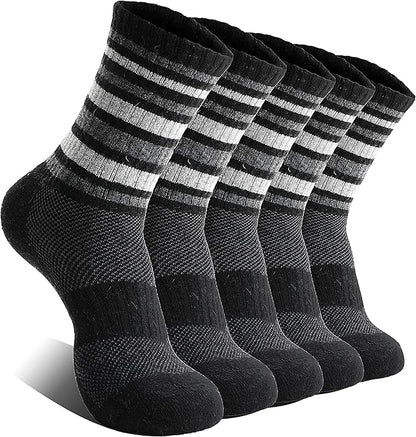 EBMORE 5 Pairs Womens Merino Wool Hiking Socks Thermal Warm Winter Boot Crew Cushion Work Gift Socks