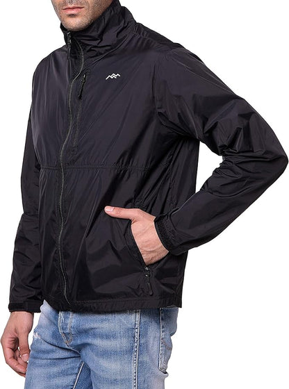 TRAILSIDE SUPPLY CO. Mens Windbreaker Jackets Lightweight Packable Jacket,Windproof and Dustproof
