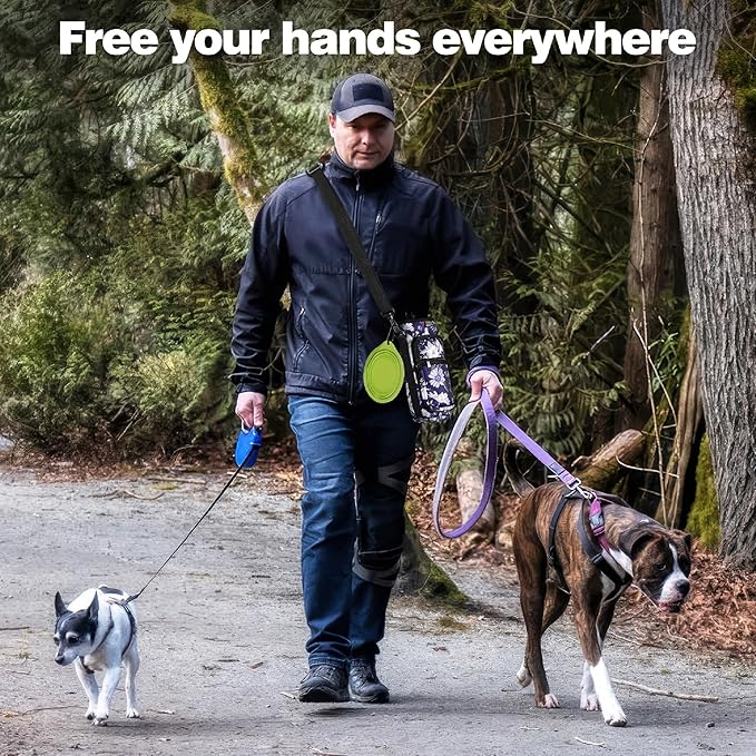 Nuovoware Water Bottle Carrier Bag,25oz/40oz/64oz Bottle Pouch Holder,Adjustable Shoulder Hand Strap 2 Pocket Sling Neoprene Sleeve Sports Accessories for Hiking Travelling Camping