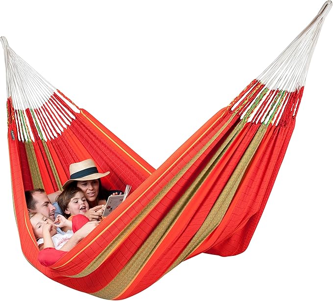 LA SIESTA Flora Chilli - Organic Cotton Family Classic Hammock Size King