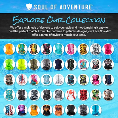 S A Company 5-Pack UV Face Shield | UV 30+ Multipurpose Neck Gaiter Balaclava for Adults