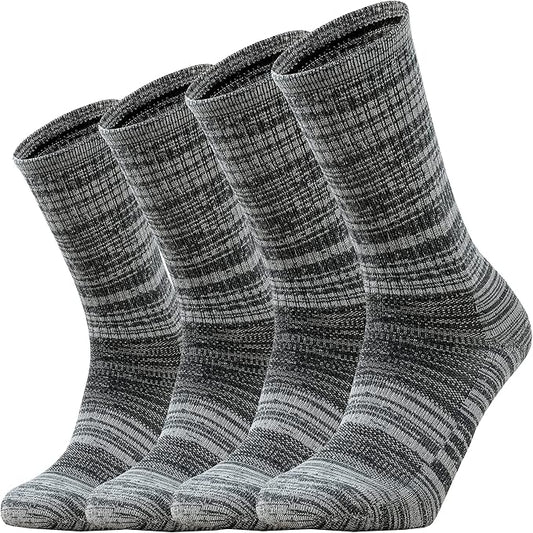 Ortis Men's Merino Wool Cushion Crew Socks with Moisture Wicking Control Light Weight Breathable for Outdoor Hiking Cycling