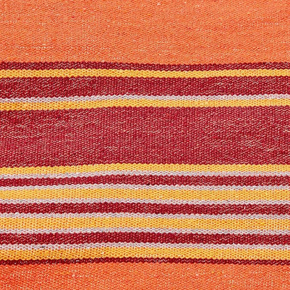 Amazon Basics 2 Person Heavy Duty Double Hammock with 9-Foot Space Saving Steel Stand and Carrying Case Outdoor, 450 lb Capacity, Sunset Orange, Stripe, 110 x 47 x 43 Inches