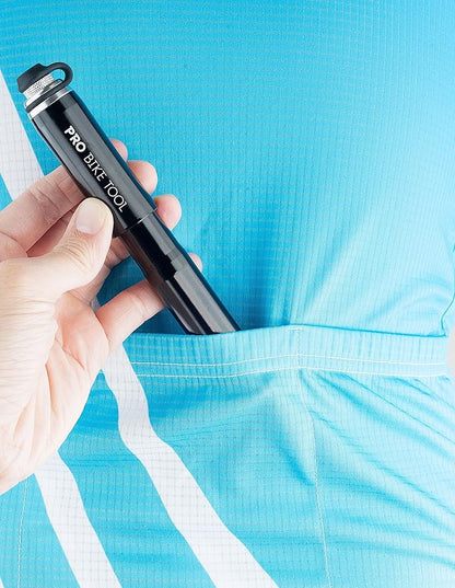Pro Bike Tool Mini Bike Pump - Compact and Portable Bicycle Tire Pump for Fast Inflation - Compatible with Presta and Schrader Valves - Lightweight and Durable Design - Essential Bicycle Accessories