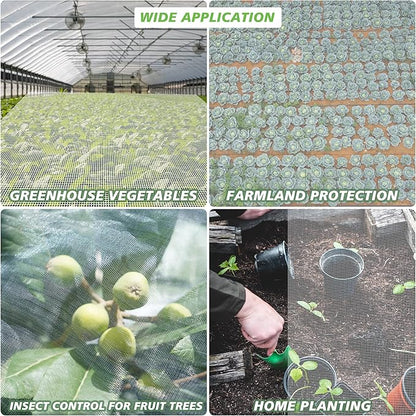 Garden Netting,8x33Ft Mosquito Insect Birds Animals Barrier Protection Net Ultra Fine Garden Mesh Netting Plant Covers for Vegetable Plants Fruits Flowers Trees Greenhouse Row Cover