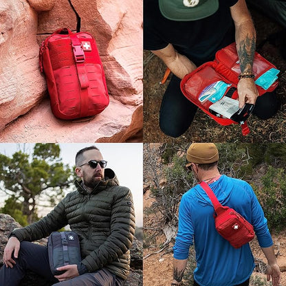 MY MEDIC MyFAK PRO Ifak First Aid Kit - 140 Life Saving Trauma and Medical Items - HSA FSA Survival Kit for Camping or Your Car - Black